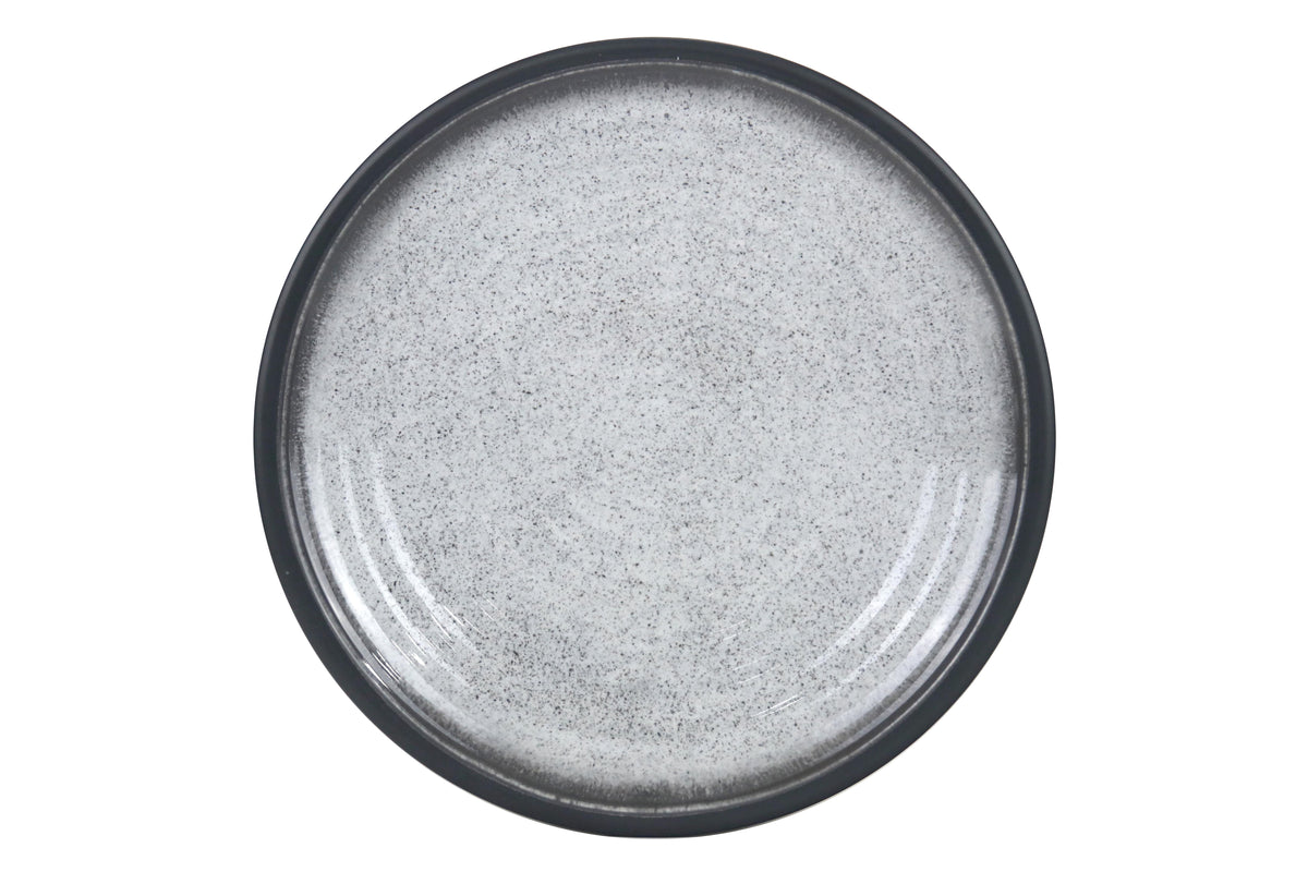 Assiette à dîner en mélamine Flamefield Granite Grey