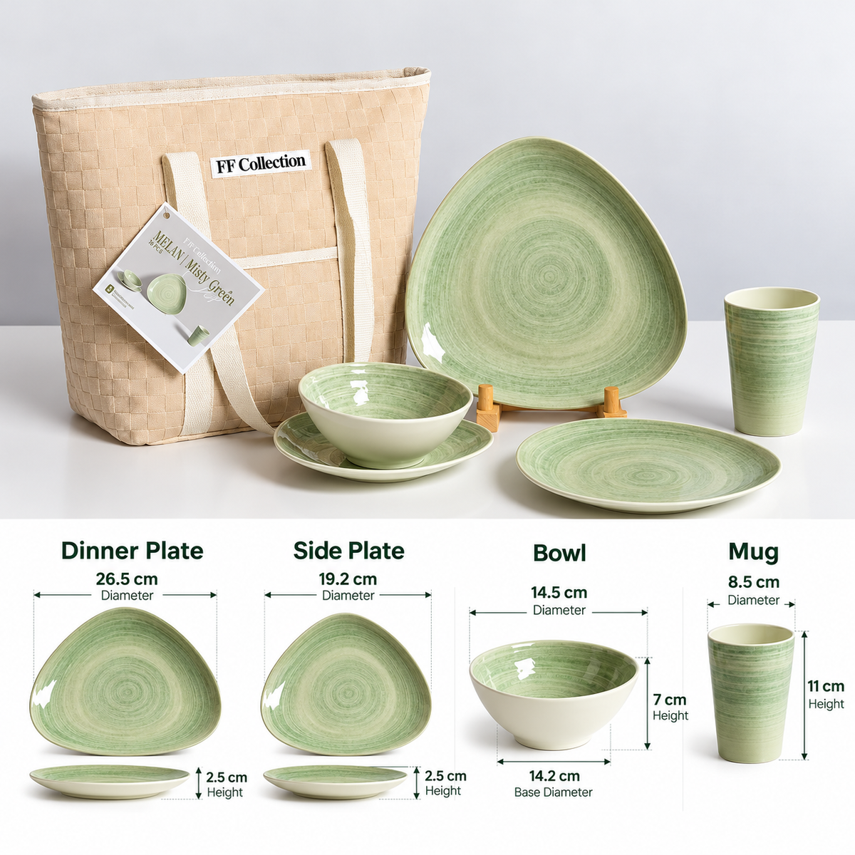 16-tlg. Set Aegean Land Green mit Kühltasche
