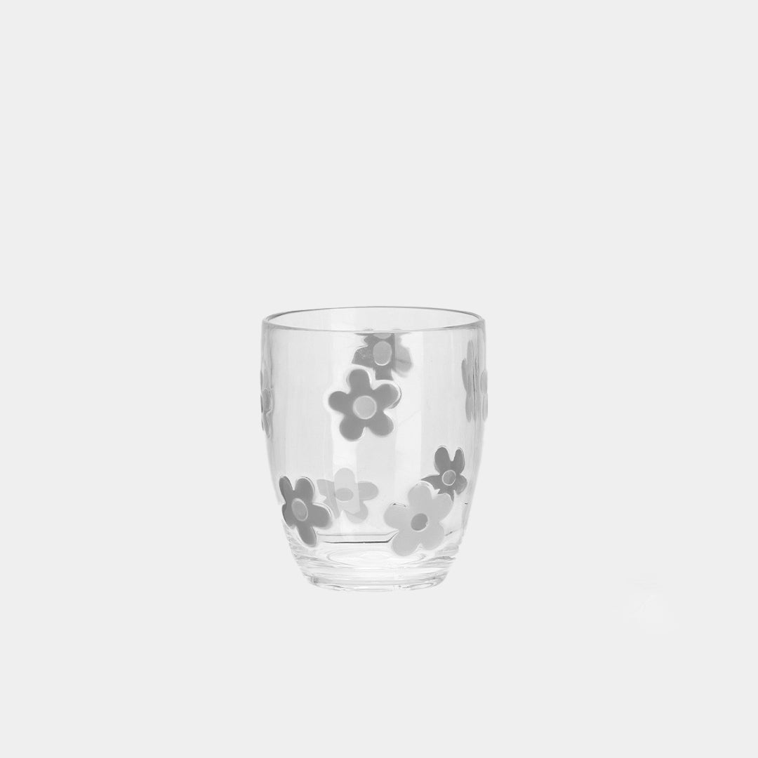 Flamefield Acrylic Daisy Tumbler Grey Short