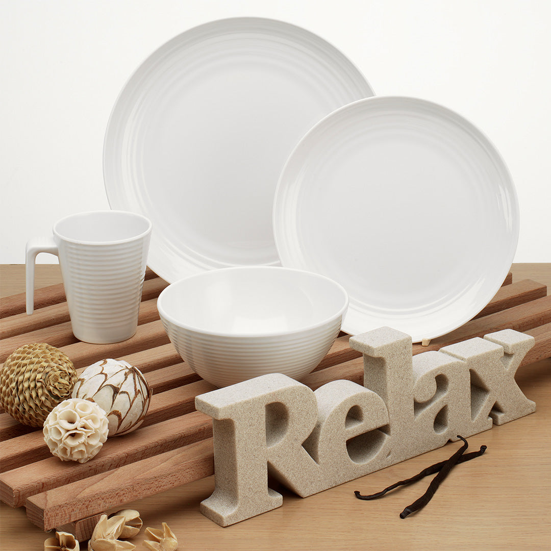 Flamefield Seramika Vanilla 16 pc Melamine Set