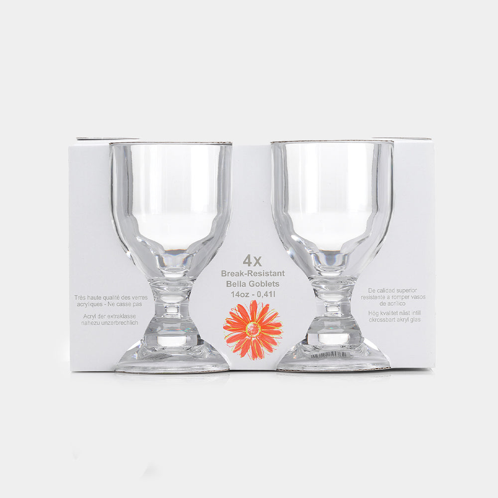 Flamefield Acrylic Bella Goblet Clear