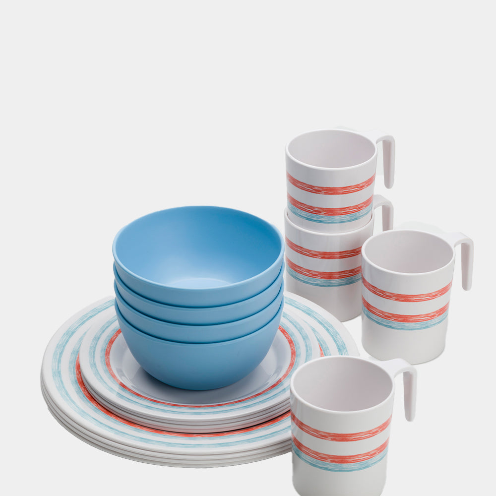 Flamefield Just Stripes 16 pc Melamine Set