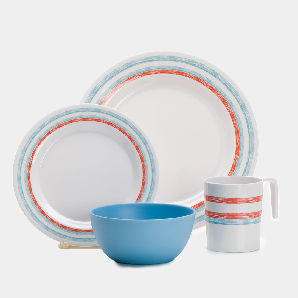 Flamefield Just Stripes 16 pc Melamine Set