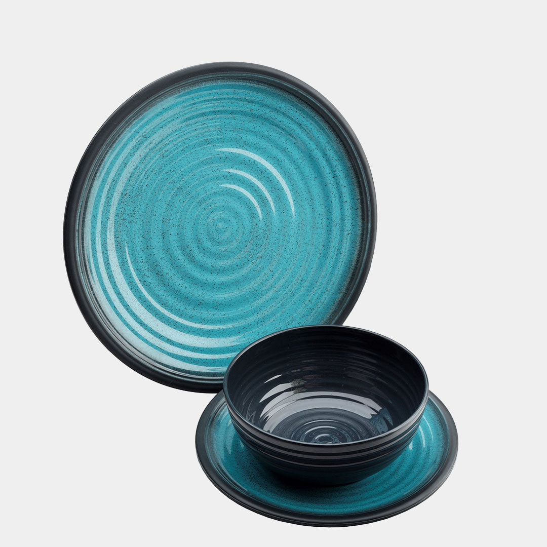 Flamefield Granite Aqua Melamine Side Plate